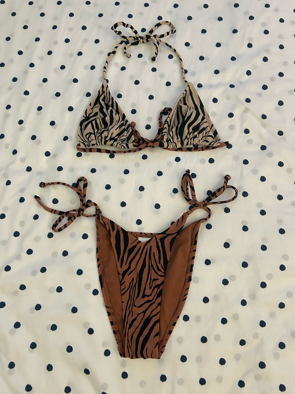 Tiger print bikini set